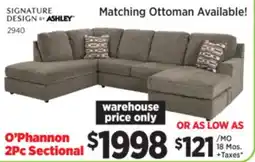 Surplus Furniture O'Phannon Putty 2Pc Sectional offer