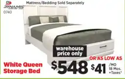 Surplus Furniture White Queen Storage Bed offer