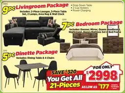 Surplus Furniture 21-Piece House Full Package #5 offer