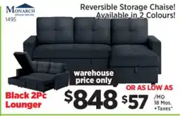 Surplus Furniture Black 2Pc Lounger offer