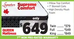 Surplus Furniture Supreme Comfort Queen Mattress offer