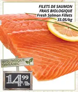 Supermarché PA FILETS DE SAUMON FRAIS BIOLOGIQUE | Fresh Salmon Fillets offer
