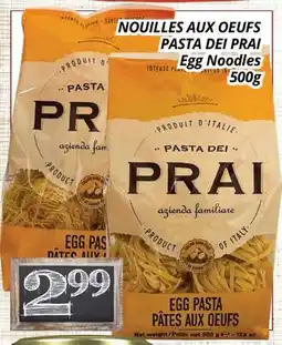 Supermarché PA NOUILLES AUX OEUFS PASTA DEI PRAI | Egg Noodles offer
