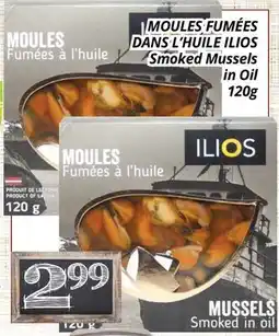 Supermarché PA MOULES FUMÉES DANS L'HUILE ILIOS | Smoked Mussels in Oil offer