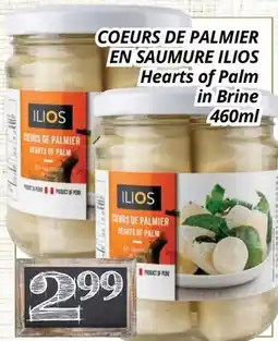 Supermarché PA COEURS DE PALMIER EN SAUMURE ILIOS | Hearts of Palm in Brine offer