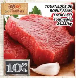 Supermarché PA TOURNEDOS DE BOEUF FRAIS | Fresh Beef Tournedos offer