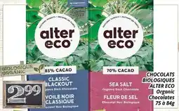 Supermarché PA CHOCOLATS BIOLOGIQUES ALTER ECO | Organic Chocolates offer