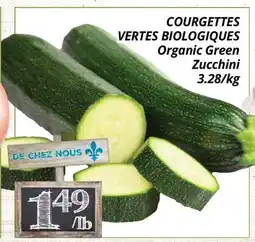 Supermarché PA COURGETTES VERTES BIOLOGIQUES | Organic Green Zucchini offer