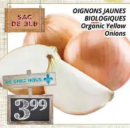 Supermarché PA OIGNONS JAUNES BIOLOGIQUES | Organic Yellow Onions offer