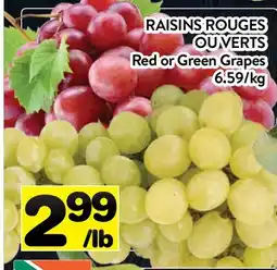 Supermarché PA RAISINS ROUGES OU VERTS | Red or Green Grapes offer