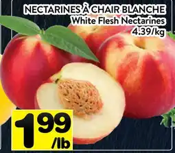 Supermarché PA NECTARINES À CHAIR BLANCHE | White Flesh Nectarines offer