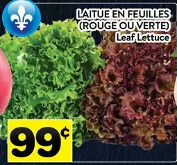 Supermarché PA LAITUE EN FEUILLES (ROUGE OU Verte) | Leaf Lettuce offer