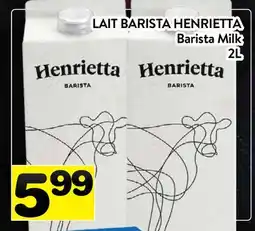 Supermarché PA LAIT BARISTA HENRIETTA | Barista Milk offer