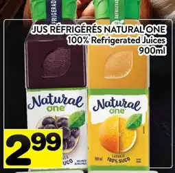 Supermarché PA JUS RÉFRIGÉRÉS NATURAL ONE | 100% Refrigerated Juices offer