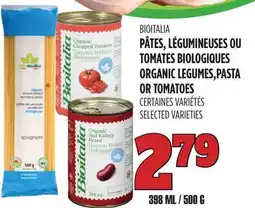 Marches Tau PÂTES, LÉGUMINEUSES OU TOMATES BIOLOGIQUES offer