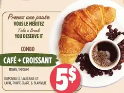 Marches Tau COMBO CAFÉ + CROISSANT offer