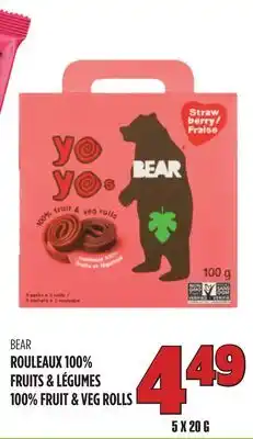 Marches Tau BEAR ROULEAUX 100% FRUITS & LÉGUMES offer