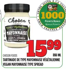 Marches Tau CHOSEN FOODS TARTINADE DE TYPE MAYONNAISE VÉGÉTALIENNE offer