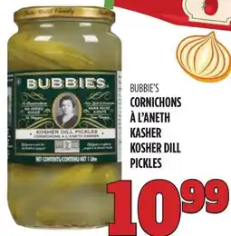 Marches Tau CORNICHONS À L'ANETH KASHER BUBBIE'S offer