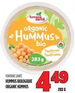 Marches Tau FONTAINE SANTÉ HUMMUS BIOLOGIQUE offer