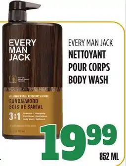 Marches Tau NETTOYANT POUR CORPS EVERY MAN JACK offer