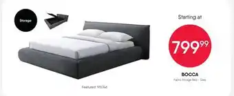 Meubles RD BOCCA Fabric Storage Bed - Grey offer