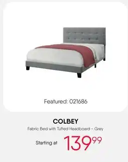 Meubles RD colbey - Fabric Queen Bed with Tufted Headboard offer