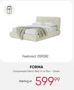 Meubles RD FORMA Compressed Fabric Bed-in-a-Box - Cream offer