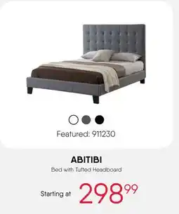 Meubles RD ABITIBI Bed with Tufted Headboard offer