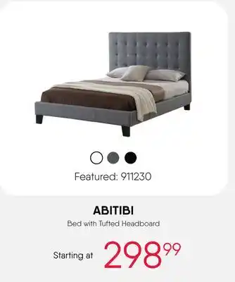 Meubles RD ABITIBI Bed with Tufted Headboard offer