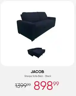 Meubles RD jacob - Sherpa Sofa Bed - Black offer