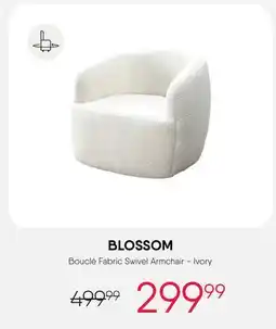 Meubles RD blossom - Bouclé Fabric Swivel Armchair - Ivory offer