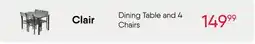 Meubles RD clair - Dining Table and 4 Chairs offer