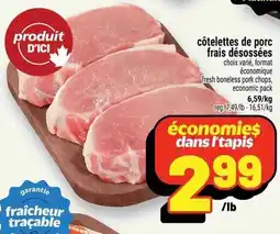 Metro côtelettes de porc frais désossées offer