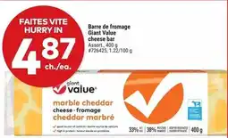 Giant Tiger Giant value cheese bar offer