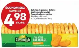 Giant Tiger Cavendish Farms patties offer