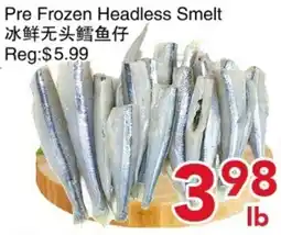Yours Food Mart Pre Frozen Headless Smelt offer
