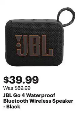Best Buy JBL Go 4 Waterproof Bluetooth Wireless Speaker - Black offer