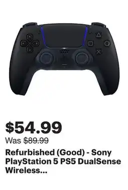 Best Buy Refurbished (Good) - Sony PlayStation 5 PS5 DualSense Wireless Controller (Midnight Black) offer