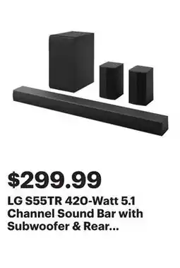 Best Buy LG S55TR 420-Watt 5.1 Channel Sound Bar with Subwoofer & Rear Speakers - Only at Best Buy offer