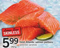 Loblaws Fresh Atlantic salmon portions offer