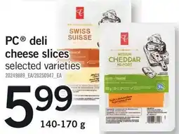 Loblaws PC deli cheese slices offer