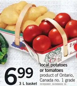 Loblaws Local Potatoes or Tomatoes offer