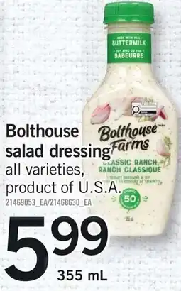 Loblaws Bolthouse salad dressing Farms offer