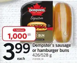 Loblaws Dempster's sausage or hamburger buns offer