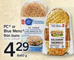 Loblaws PC or Blue Menu thin buns offer