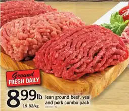 Loblaws Lean ground beef, veal and pork combo pack offer