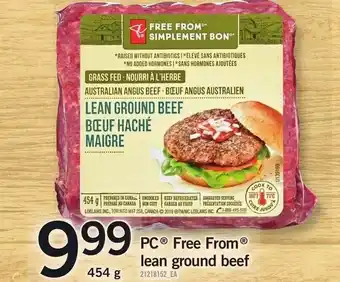 Loblaws PC Free From lean ground beef offer