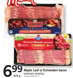 Loblaws Maple Leaf or Schneiders bacon offer