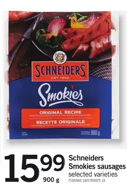Loblaws Schneiders Smokies sausages offer